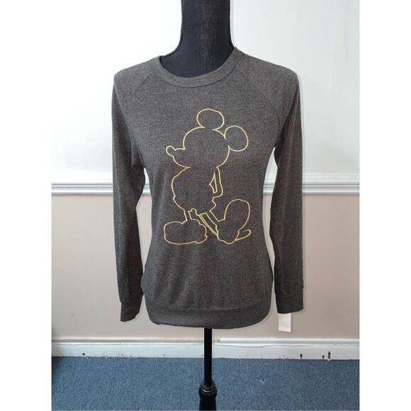 NWT Disney Mickey Mouse Grey Long Sleeve Tee-Medium - Picture 1 of 5